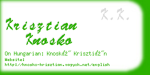 krisztian knosko business card